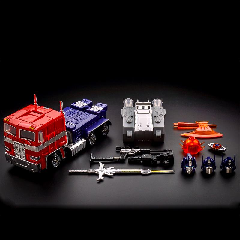 Cool Change Transforming Optimus Prime Trailer Toy - Autobot Model with Spike & Roller