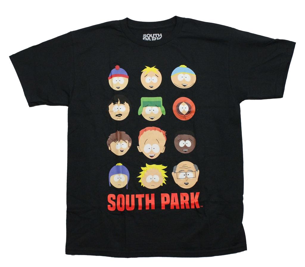 South Park New Adult T-shirt Cast 12 Head Shots