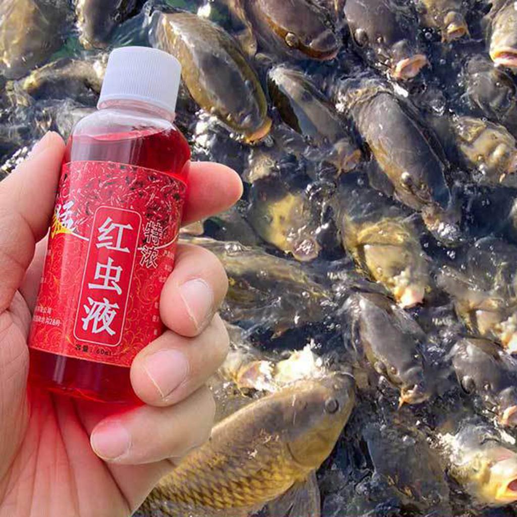 60ml Fishing Bait Liquid Attractant for Carp Crucian Bream Fish Lure with Rapid Attraction for River Lake Pond Fishing