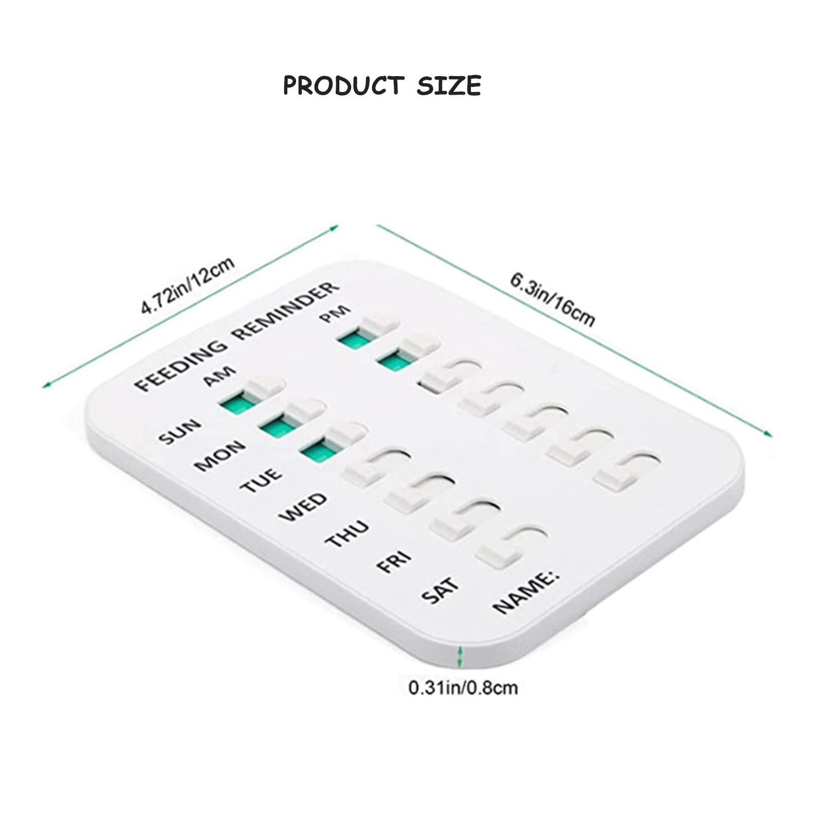 

Pet Feeding Reminder,AM/PM Indication Chart wtih Magnetic Reminder Sticker,Feed Your Puppy Dog for Prevent Overfeeding & Obesity 1pcs білий