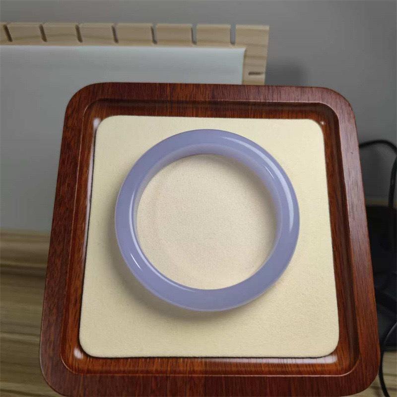 

Высокопрозрачный синий нефритовый браслет с эффектом лунного света Flat Strip Diameter 64mm