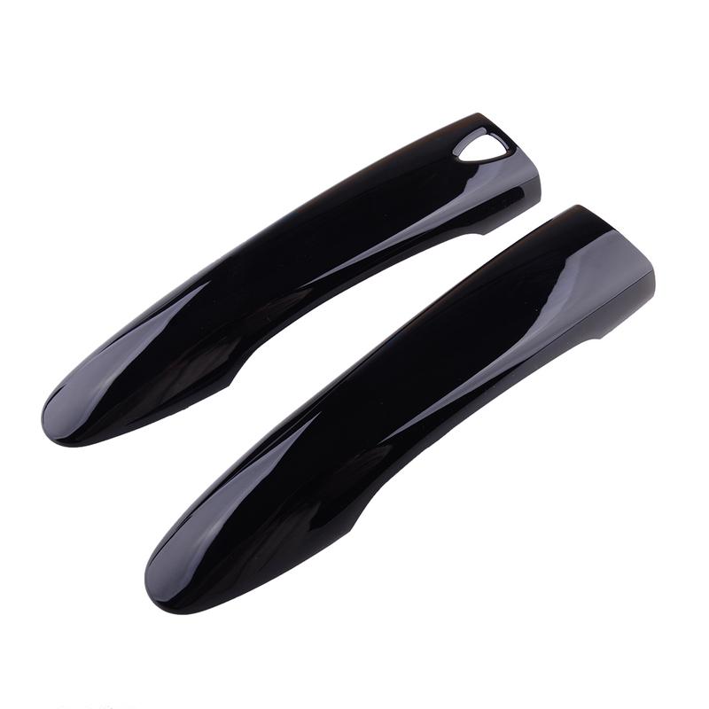 8pcs/Set Exterior Smart Door Handle Covers Trim Decor Black ABS Fit for Nissan Versa TIIDA X-Trail Maxima Rogue Kicks Qashqai