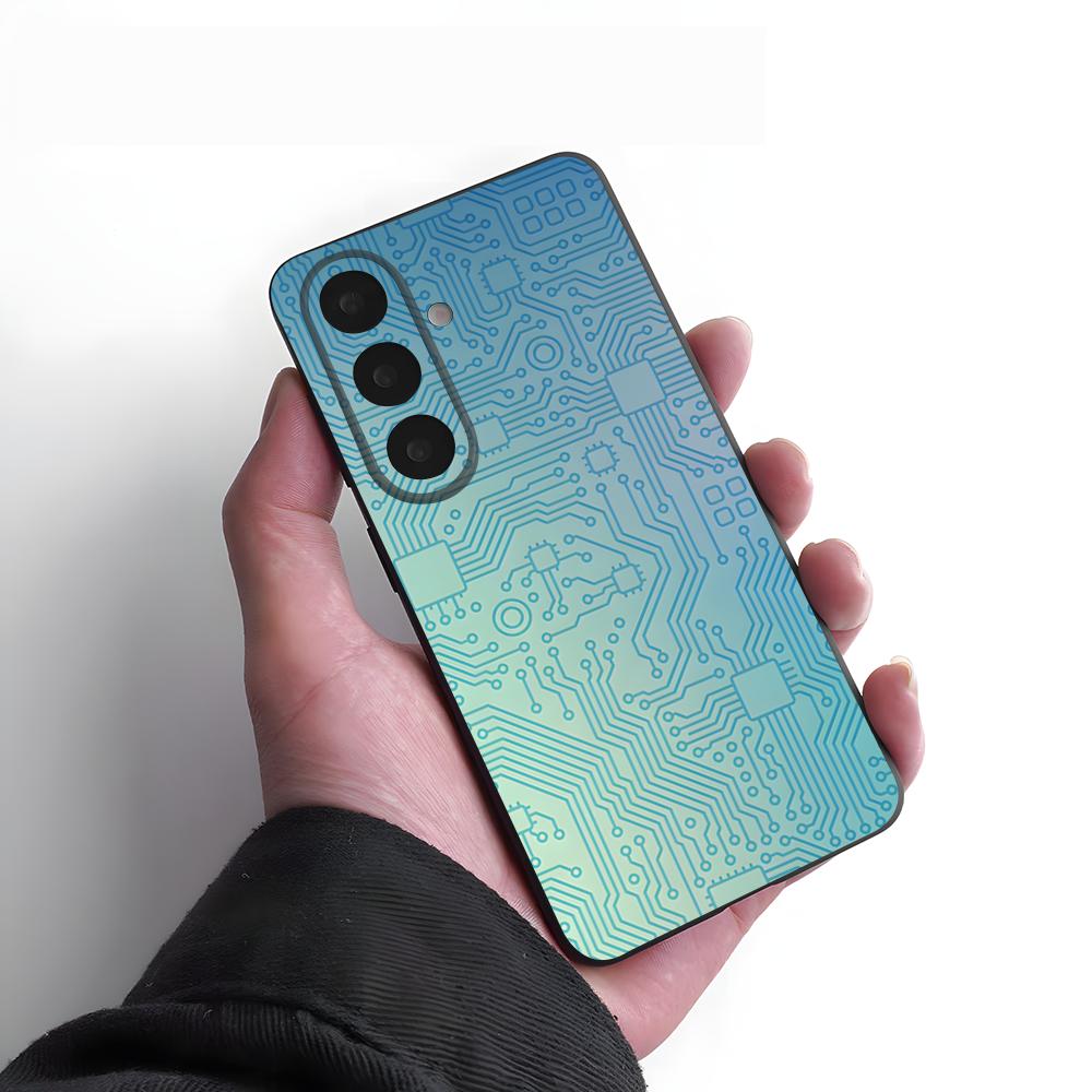 Creative Circuit Board Phone Case For Samsung S26 S25 Plus S20 S20 Plus S22 Ultra S23 FE S21 Plus S21 Ultra Soft Cover