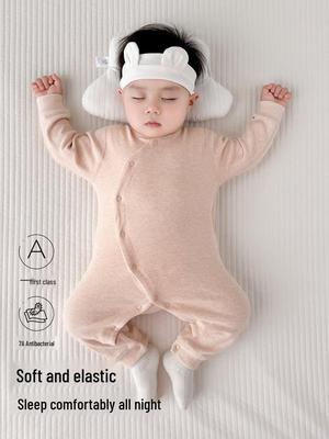 Infant Pure Cotton Velvet Onesie - Warm Autumn/Spring Pajamas for Boys & Girls