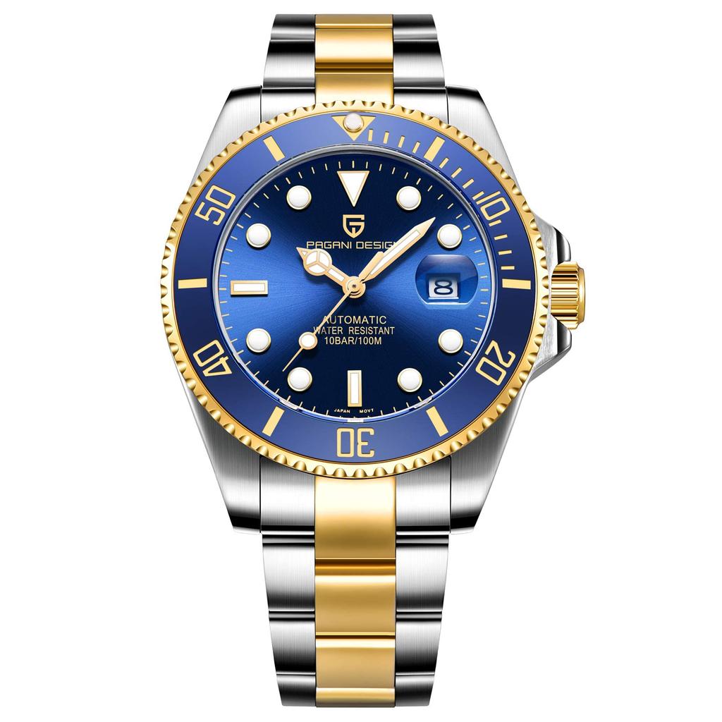 Pagani Design Made In Submariner Automatic Mechanical Ceramic Dress Stainless Steel Sapphire Perfect for PAGANI DESIGN Men's Watch, Japan, Diver's