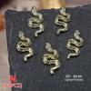 10 Stück Legierung Schlange Nail Art Charms Luxus 3D Schlangenschmuck Nagel Serpiente DIY Maniküre Salon 2025 Jahr der Schlange Dekoration