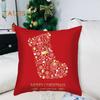 45x45CM Christmas Square Pillow Case Red Elk Snowflake Bell Stocking Star Zipper Reusable Sofa Bedroom Decoration Pillow Cushion Cover Party Supplies