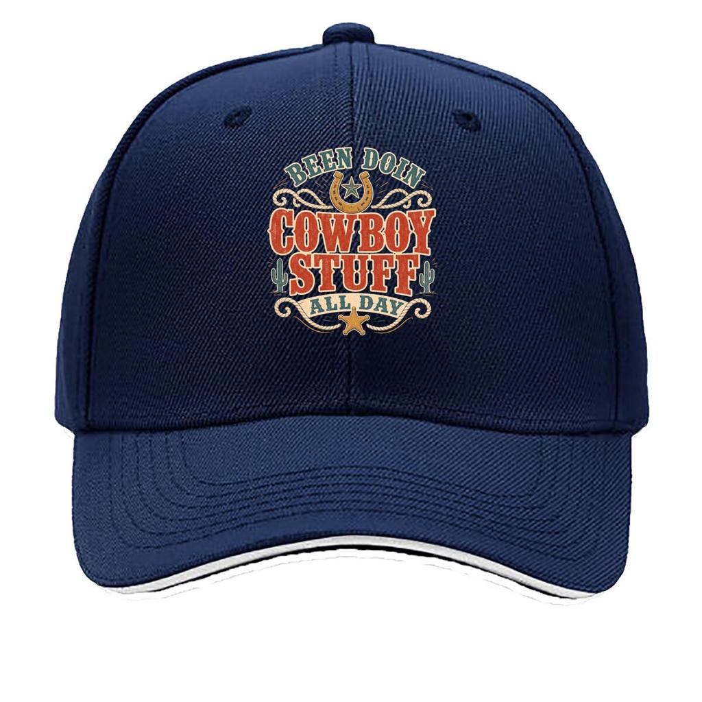 All Day Cowboy Spirit Quote Sandwich Baseball Cap Sun Cap Outdoor Workouts Hat