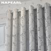 1PC NAPEARL Vintage Rural Style Jacquard Curtains, Gray Rattan Vine Branch Leaf Sheer Curtain for Bedroom Living Room Home Decor