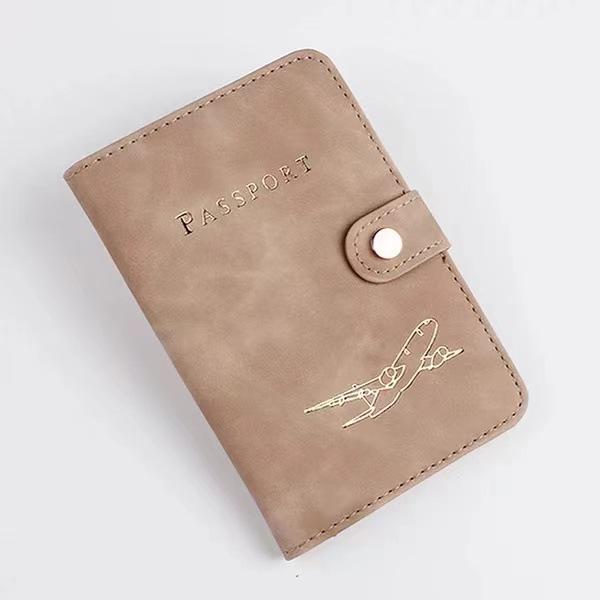Cross-Border RFID Leather Passport Holder: Multifunctional, Portable, Anti-Theft, Anti-Scratch Card Slot Case.