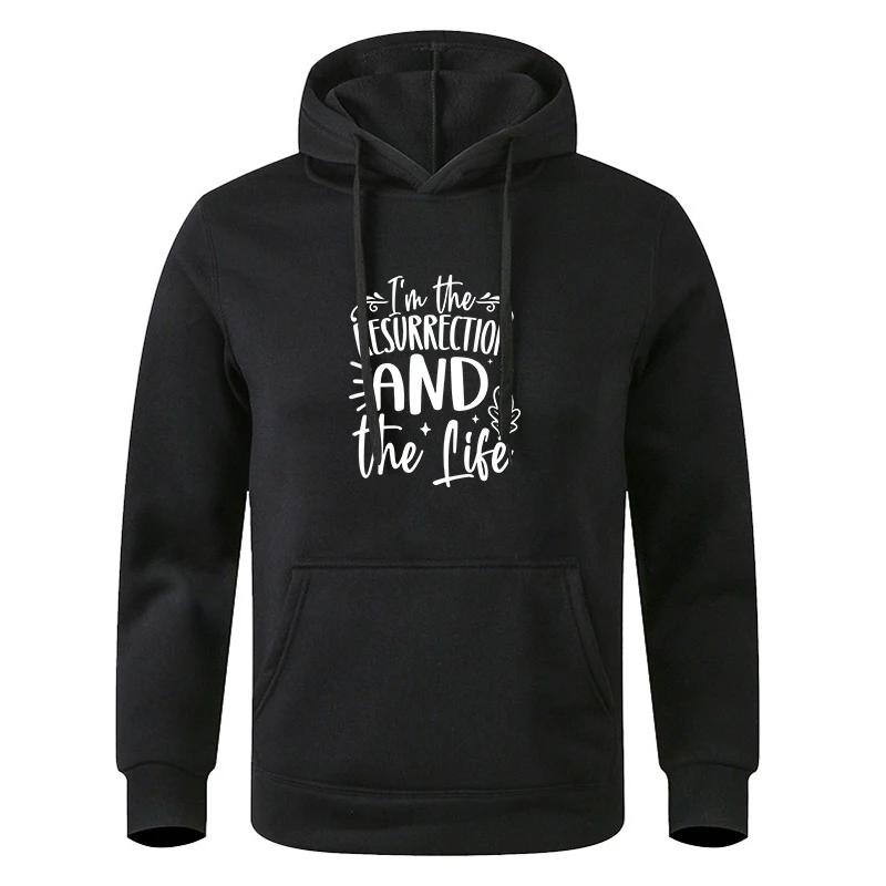 Men's Multi - Color Fashionable Printed Pocket Casual Sports Fitness Pullover Sweatshirt Hoodie