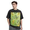 Green Chartreuse Bottle Oil Painting Drink Washed T Shirts Vintage Short Sleeve Hip Hop T-Shirt Streetwear Tops Tees