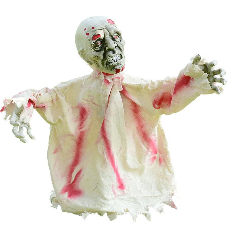 Fantasma que Agita Estaca de Suelo para Halloween Decoración Espeluznante - Accesorio de Miedo para Casa Embrujada o Broma de Sala de Escape.