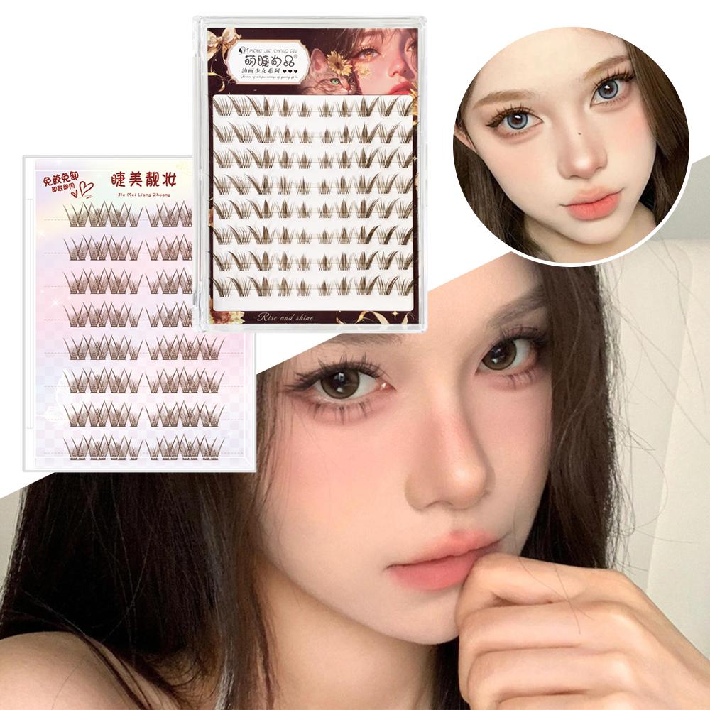 

Soft Fluffy Glue-free False Eyelashes Fox Eye Effect Manga Lashes Women s Beauty Style 1