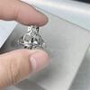 Geometric Hollow Heart Ring For Women Adjustable Copper Design Irregular Geometry Vintage Ring Fashion Jewelry Gift