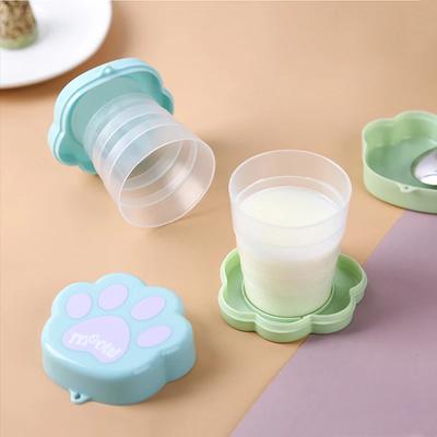 Creative Cartoon Cat Claw Cup Folding Cup Portable Telescopic Cup Outdoor Sports Travel