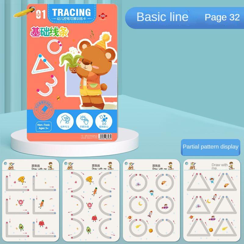 Pen Toddler Control Training Workbook Baby Magical Tracing Practice Copybook Reusable Writing Drawing Educational Picture Books