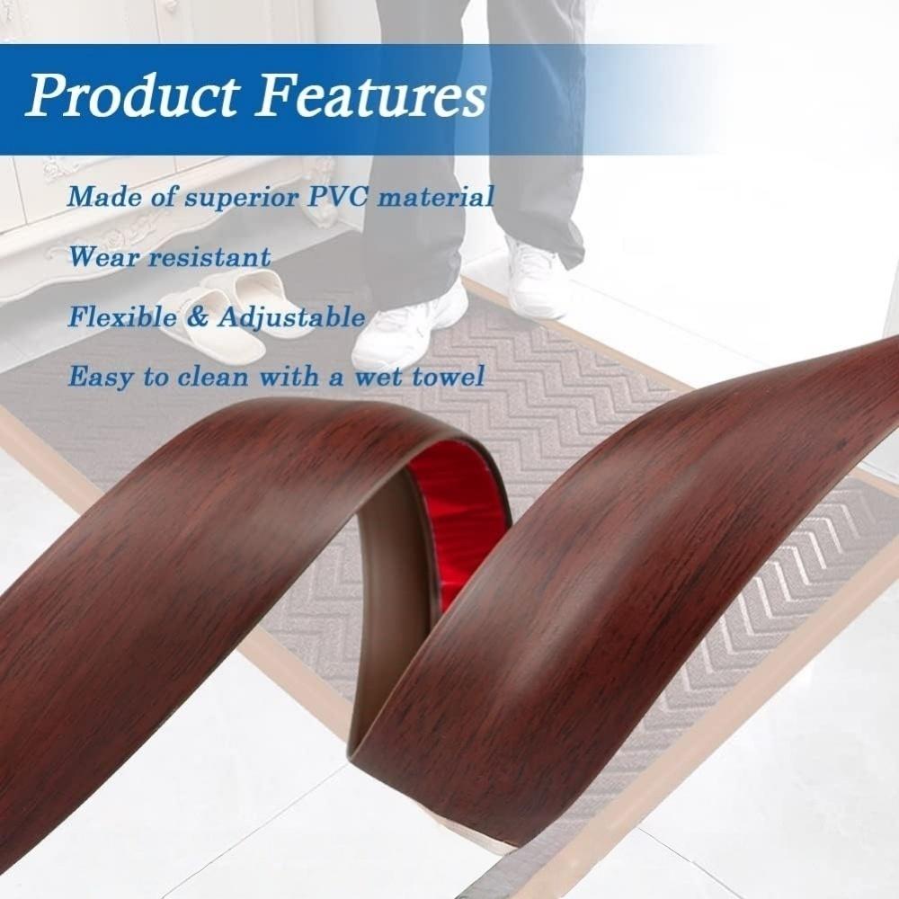 1pc 3metersX3.5cm Professional Carpet To Tile Floor Transition Strip Self Adhesive Cuttable Threshold Cover Household Doorway