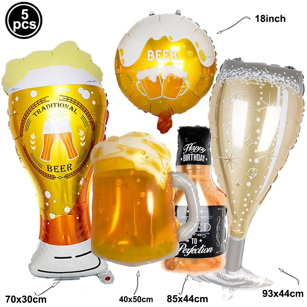 Whiskey Party Decor Whiskey Beer Bottle Glass Cup Balloon Banner Whiskey Honeycomb Table Decor Men Women Birthday Party Supplies