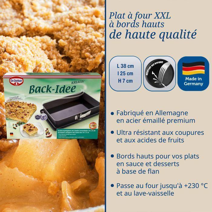 Moule à gâteau et plat four - dr oetker - back-idee kreativ - rectangulaire - acier inoxydable - 38 x 25 x 7 cm