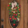 Hengchong Upside Down Christmas Ball Ornament with Bow and Vine Decoration for Trees, Windows, and Doors
