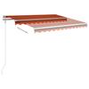 Automatic Awning with LED Lights and Wind Sensor 350 X 250 Cm Orange Brown