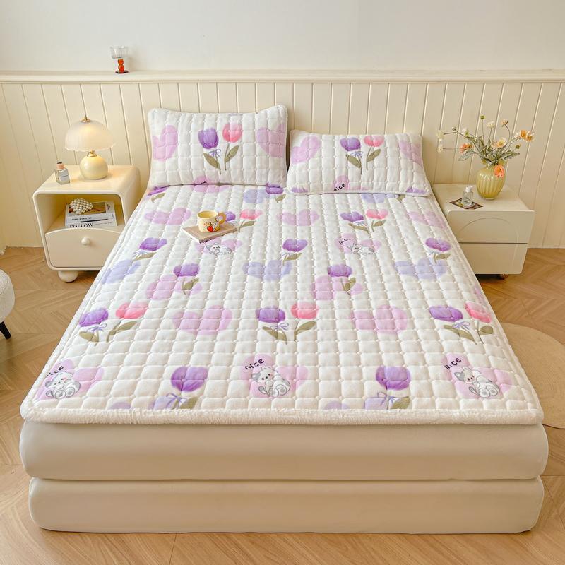 Mei Yun Ge Milk Velvet Thickened Cotton Mattress Bed Pads