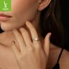 Four-Claw Twist Rope D Color One-Carat Moissanite Ring Wedding Ring Luxury High-End S925 Sterling Silver Ring