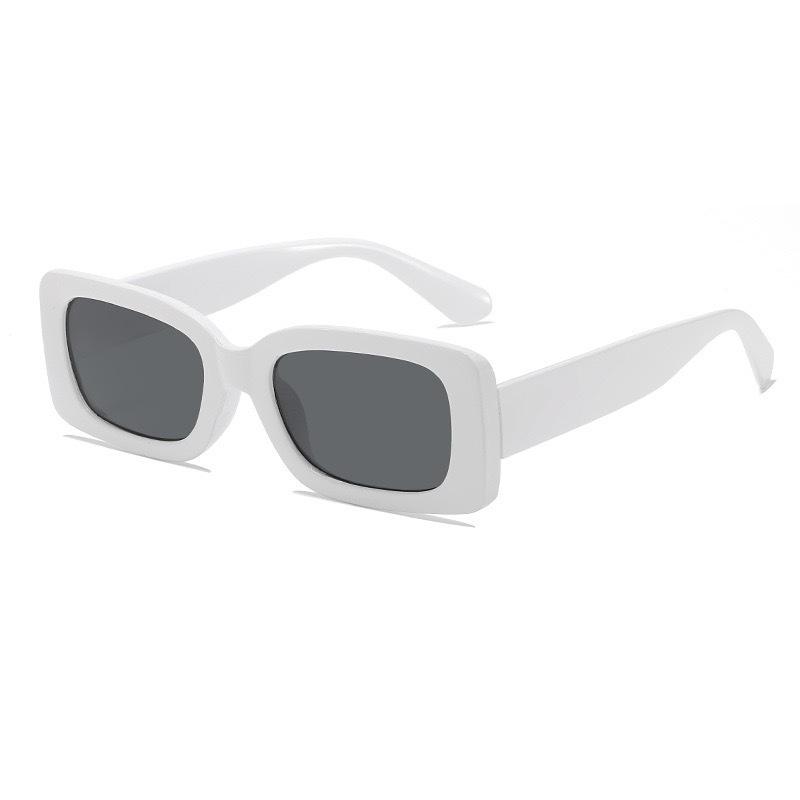 Unisex Cross-Border Fashion Anti-UV Sunglasses - Small Square Frame белая оправа черный линз