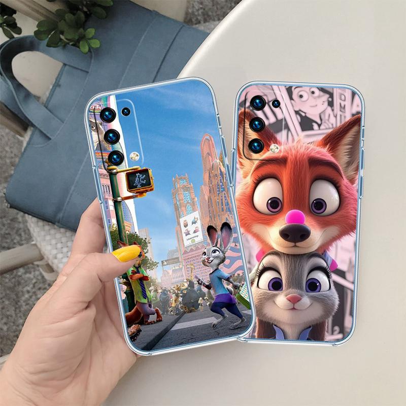 Zootopia Disney Transparent Phone Case for Motorola Moto G7 G8 G9 G84 G85 G73 G24 G15 Z2 Play Power Plus