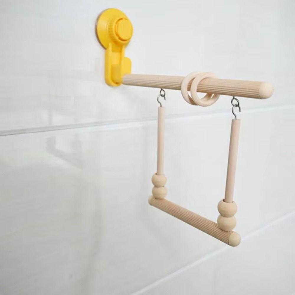 Suction Cup Bird Perch Suspended Parrot Training Rack Platform Parakeet Swing Toy  Window
