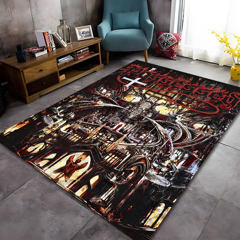 Band-Possessed Pattern Carpet Home Living Room Decoration Rug Bedroom Kitchen Bathroom Play Non-slip Floor Mat Hallway Balcony