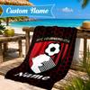 Custom Name Beach Towel AFC Football Crest Microfiber Beach Towel, Lightweight for Summer Travel, Swimming Pool Fan Birthday Gift