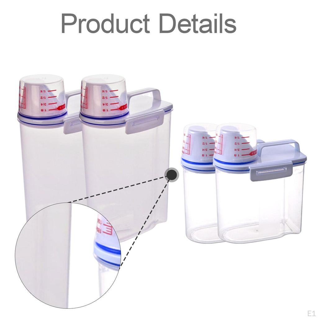 4x Food Storage Container Dog Cat Birds Bin Rice Grain Organizer Jar for Sugar Baking