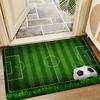 2D Fußballfeld Hauptbild Willkommensmatte Optische Täuschung Matte Geeignet für Wohnzimmer Schlafzimmer Kinderzimmer Rutschfester Teppich