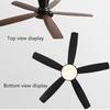 Modern Home 48 Inch Ceiling Fan Light Strong Wind DC Remote Control Ceiling Fan Home Atmosphere Silent Decorative Fan