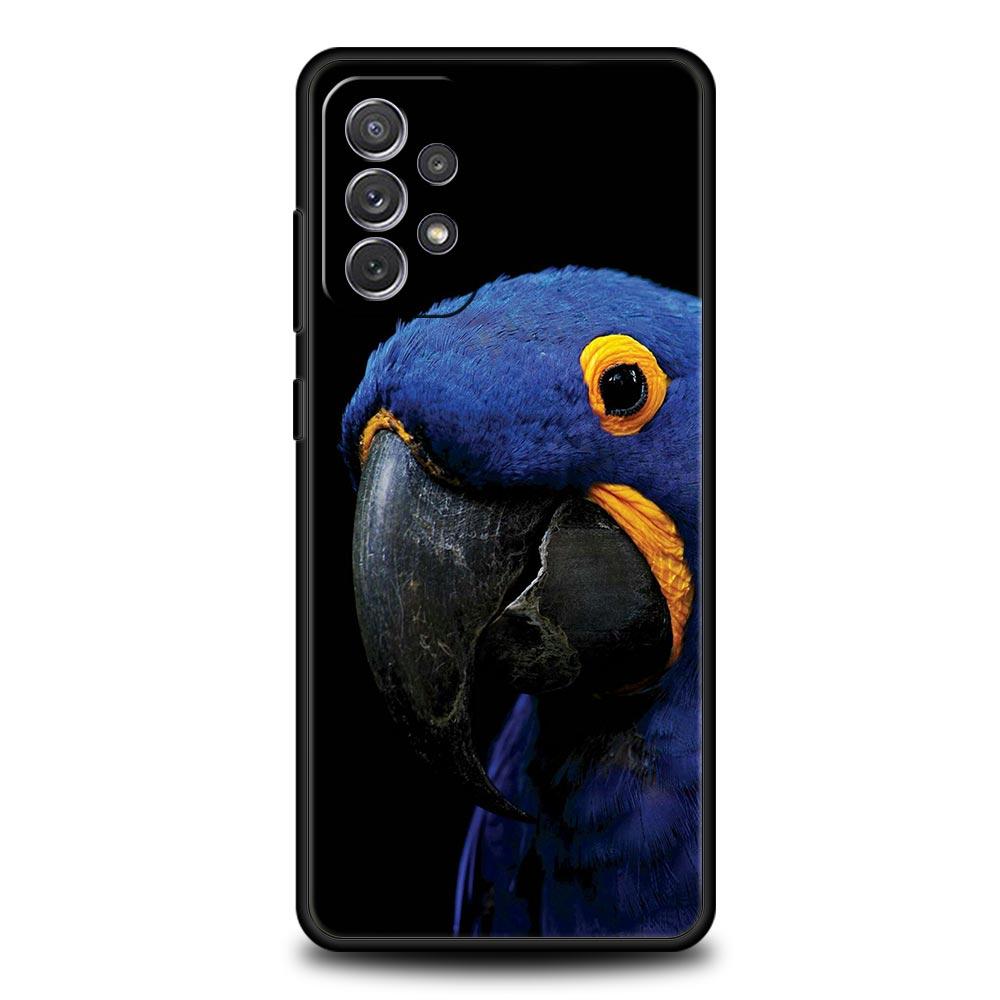 Parrot Bird Phone Case for Samsung A51 A71 A72 A21S A12 A11 A15 A25 A31 A41 A23 A33 A53 A73 A03S A05S A13 5G A35 A55 Cover