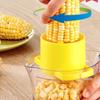 Corn Stripper and Peeler Tool with Bowl Quick & Safe Corn Cutter with Built-In Measuring Cup and Stainless Steel Blades Grater