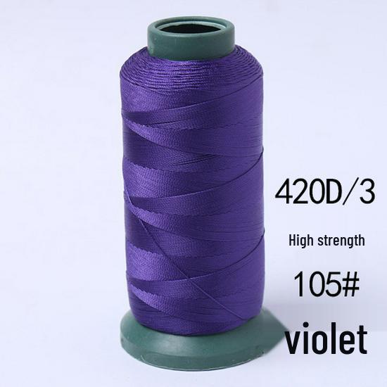 High-Strength Colored 420D Leather & Nylon Thread - Mercerized, Thick, Smooth, 3-Ply Canvas Sewing Thread - Free Shipping
