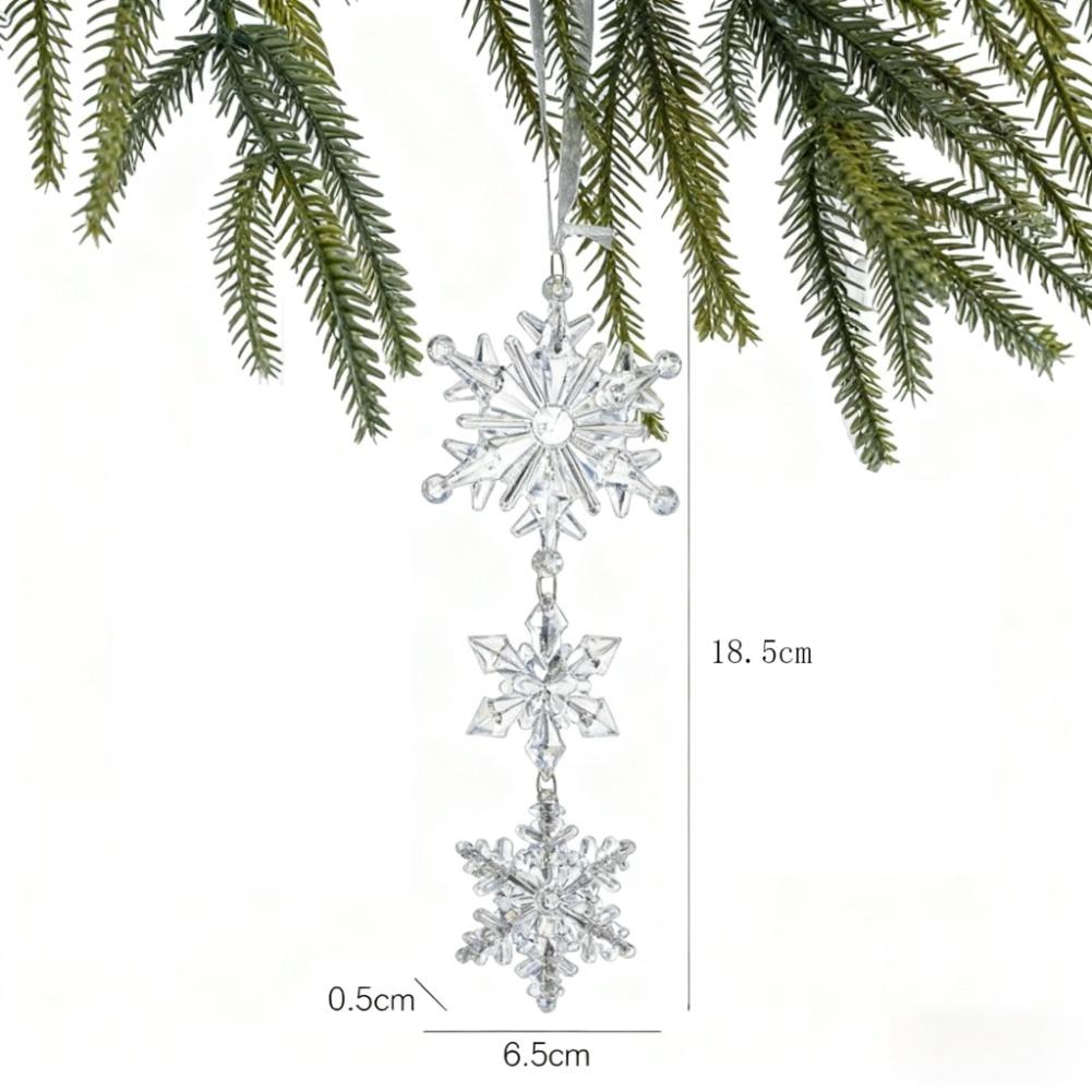 

Christmas Celebration Acrylic Snowflake Sophisticated Holiday Decor Christmas Ornament Delicate Design European Style Design