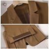 Loose Fit British Style Double Back Slit Vest Sleeveless Jacket Casual Korean Coat