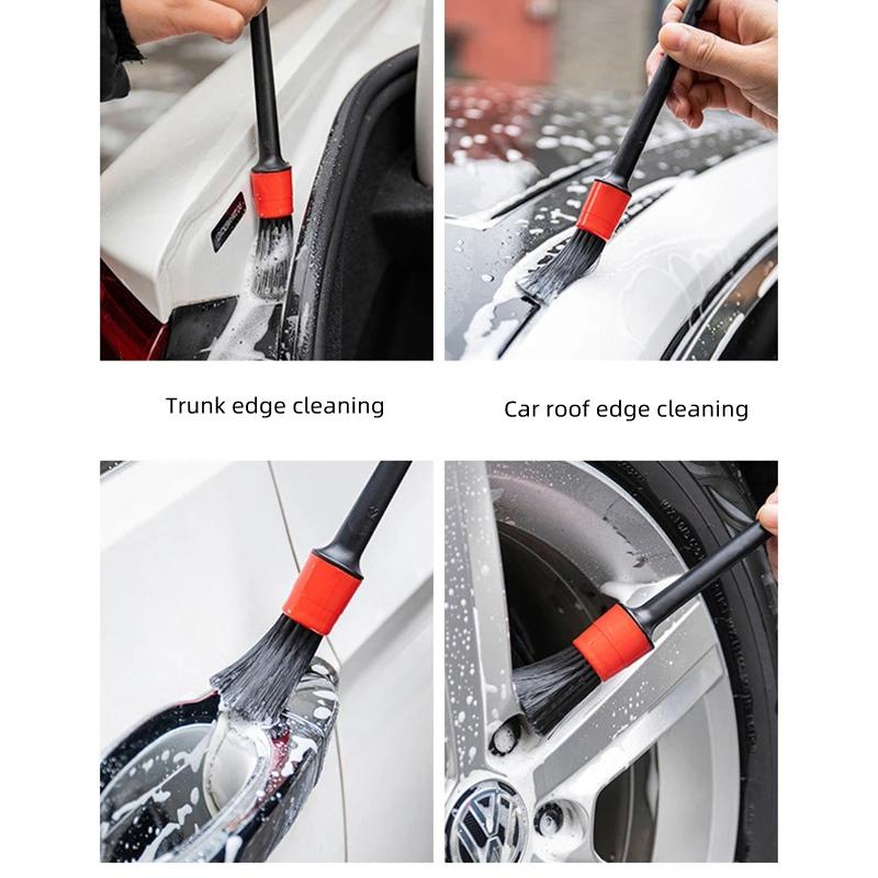 5PCS Car Wash Brush Detail Small Automotive Interior Cleaning Tools Air Conditioner Air Outlet Cleaning Brush Auto Wheel Brush