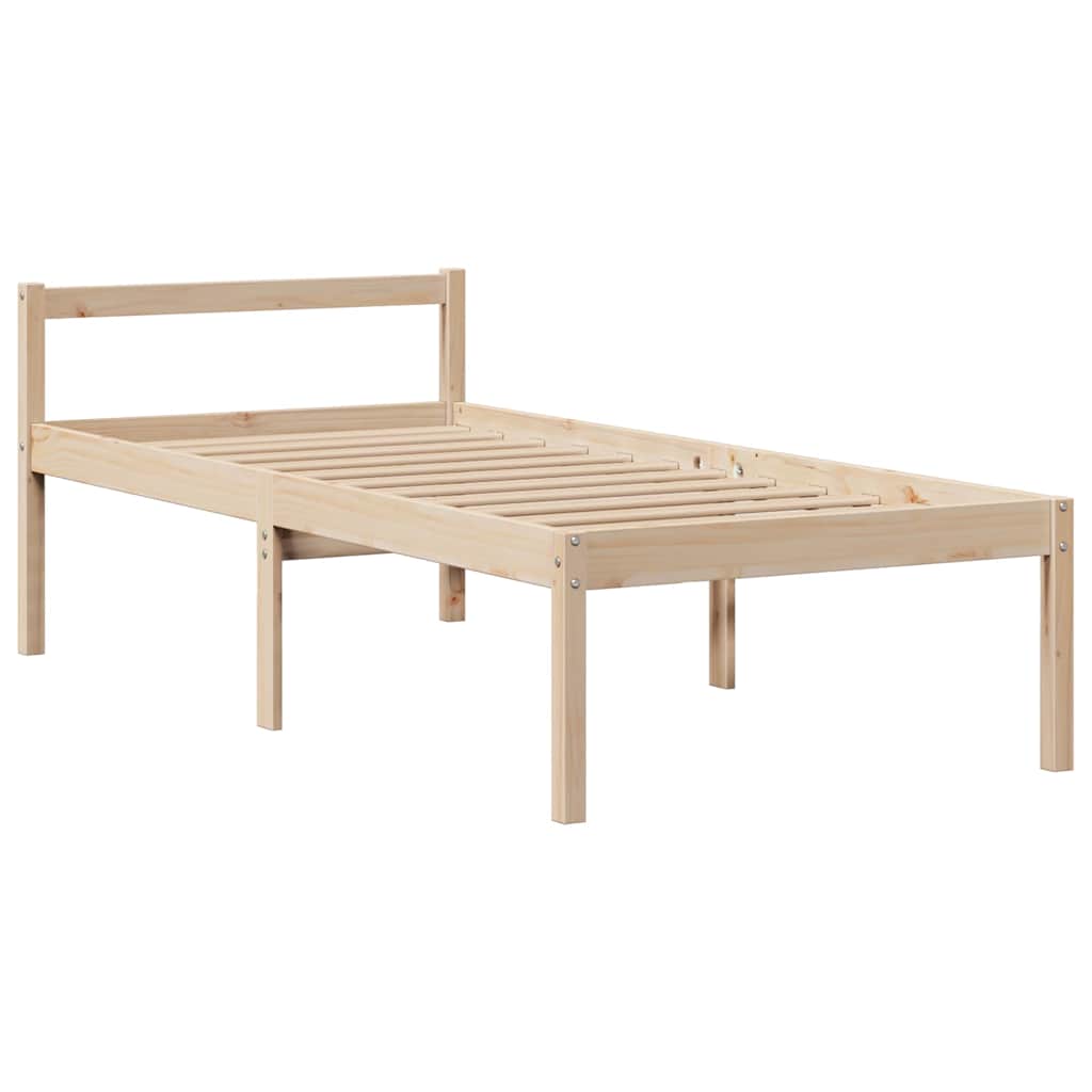 Bookshelf Bed without Mattress 75 x 190 cm Solid Pine Wood