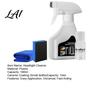 Foggy Headlight Remover Car Restoration Kit with Ceramic Coating 180ml Spray Cleaner