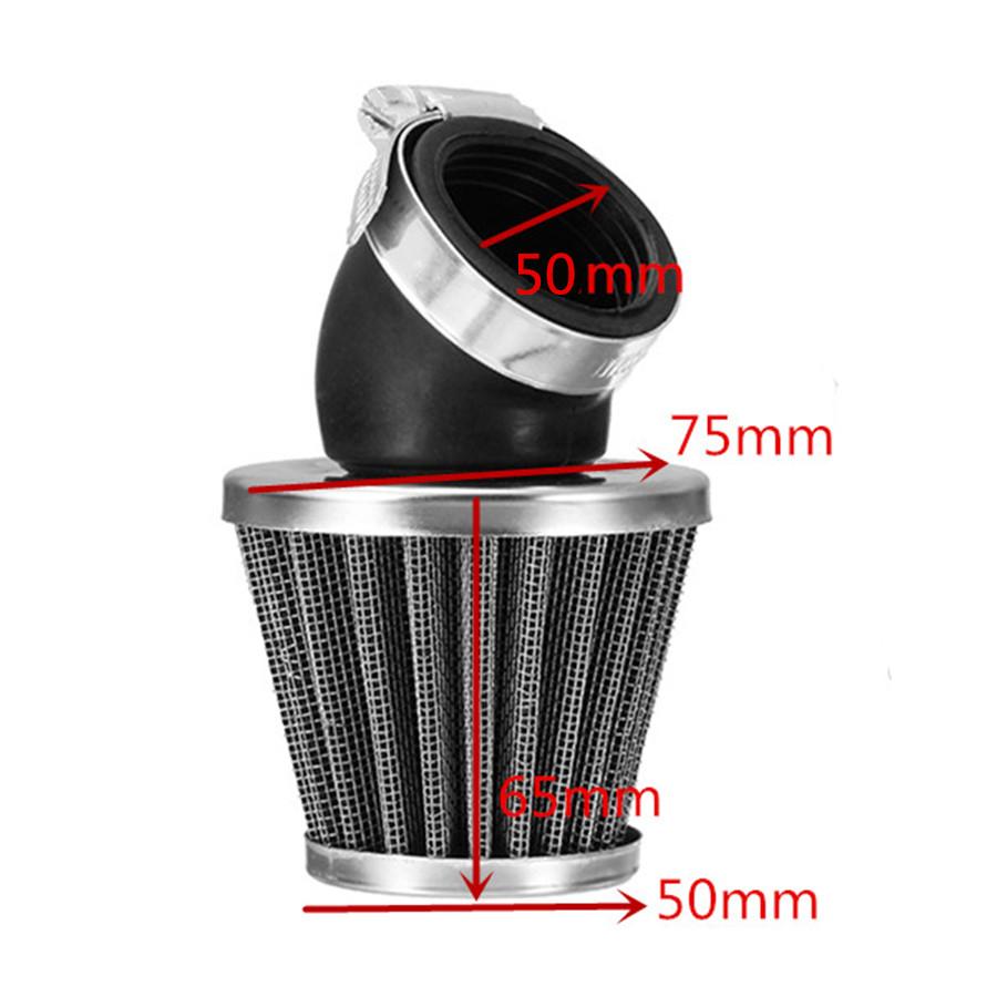 4x 50mm Air Filter Pod 45 Degree Bend Inlet For Motorcycle Scooter ATV Dirt Bike