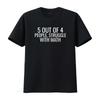 5 Out of 4 People Struggle With Math Funny Teacher Men T Shirt Vintage Washed Versatile Streetwear Fashion Casual