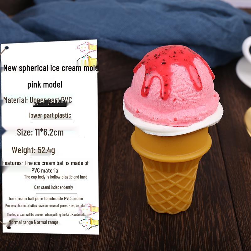 Chocolate Cream Crispy Cone Dessert Toy Photo Prop