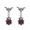 Classic Retro Personality Bat Droplet Shaped Zircon Earrings for Men and Women Hip Hop Street Rock Party Jewelry Gifts