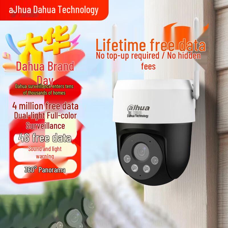 

4MP 4G PTZ Dome Security Camera with Lifetime Free Data