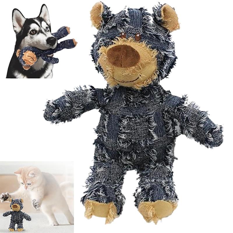 Zabawka dla zwierząt Teddy Bear, zabawka wydająca dźwięki, interaktywna, dla psów, do zgrzytania, czyszczenia zębów, antygryzowa, Abreact, zabawka dla misia, artykuły dla zwierząt